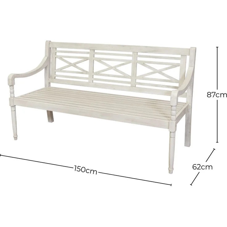 Sensline Gartenbank Louis 3 Sitzer Sitzbank Akazien Holz grau – Bild 3
