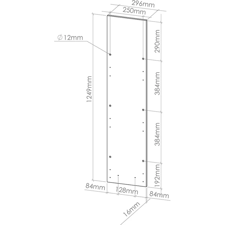 Küchenfront R-Line Weiß Landhaus 29.6x71.3 cm Möbelfront für den Apothekerunterschrank Vicco – Bild 2