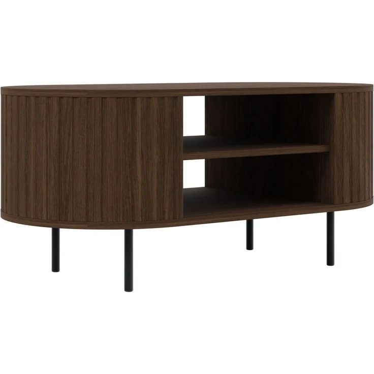 Beautysofa Couchtisch ORION mit Ablagefach geriffelten Seiten und Metallfüßen (moderner Wohnzimmertisch), 15 cm hohe Metallfüße – Bild 2