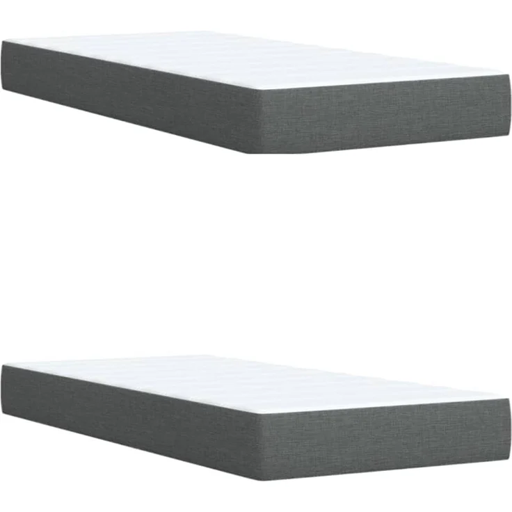 vidaXL Boxspringbett mit Matratze Dunkelgrau 200x200 cm Stoff 3293702 – Bild 11