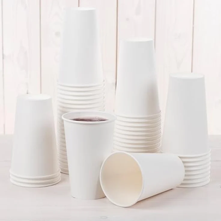HEKU 50 weiße Pappbecher| Frischfaser mit Beschichtung | recyclingfähig | FSC-Zertifiziert | Für Heiß- und Kaltgetränke | Ideal für Veranstaltungen, Büros und Cafés, 0,4l – Bild 5