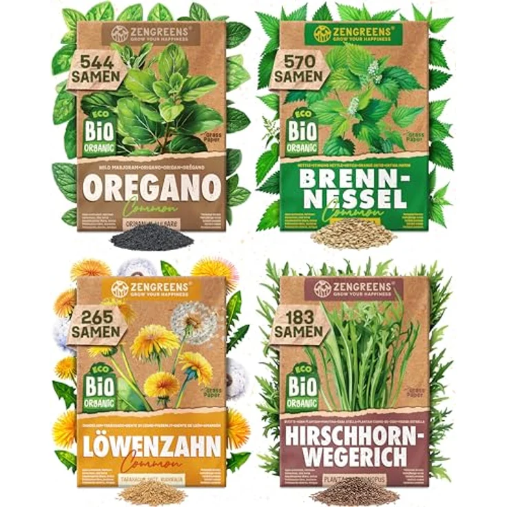ZenGreens® - Bio Wildkräutersamen im 8er Set - 8 Wildkräuter Samen für den einfachen Anbau im Garten, Balkon oder Hochbeet - Pflanzensamen - Saatgut – Bild 14