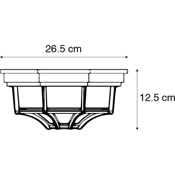 Qazqa Außen-Deckenleuchte Bri, ohne Leuchtmittel, E27, Dunkelgrau, Landhaus, Aluminium, 1-flammig – Bild 5