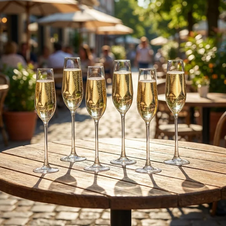 ECHTWERK Sektglas Champagnerkelch-Set 190 ml, 6-tlg, Glas, für Champagner, Schaumwein, Aperitifs, ideal für Feierlichkeiten – Bild 3