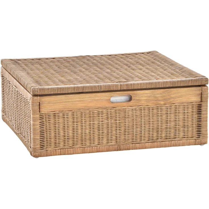 Krines Home Aufbewahrungskorb Großer Unterbett Schub aus Rattan 64 x 58 x 25 cm / Unterbettkommode, mit Deckel, Bett Kasten Korb Kleider Aufbewahrung Box – Bild 5