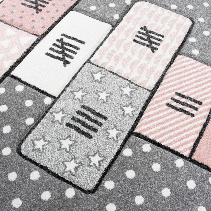 Carpetia Kinderteppich Verspieltes Motivdesign, rechteckig, Höhe: 13 mm, pflegeleicht, strapazierfähig, handgearbeiteter Konturenschnitt – Bild 2