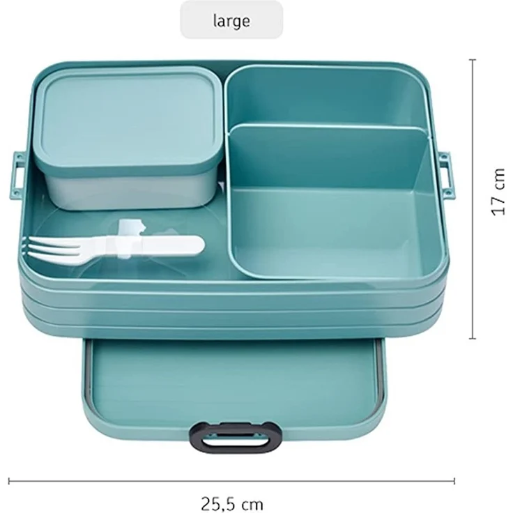 Mepal - Bento Lunchbox Take A Break Large - Brotdose mit Bento-Box - Meal Prep Box für Sandwiches, Kleine Snacks & Reste - Snack & Mittagessen - Essensbox mit Fächern - 1500 ml - Vivid lilac – Bild 4