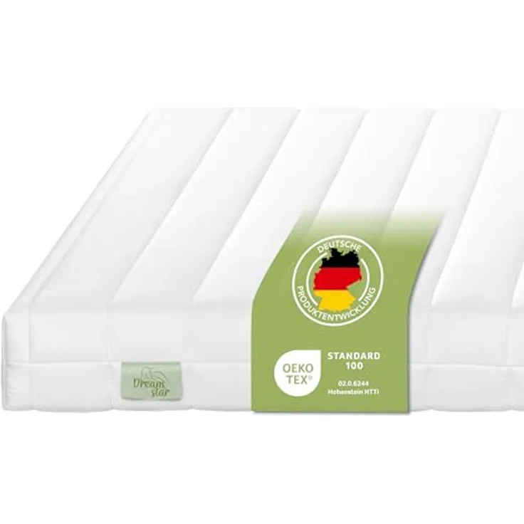 TB Furniture DREAMSTAR Easy Flex Ergonomischer Matratzentopper, 90 x 200 cm, 10 cm, wendbar mit H2 und H3 Härtegraden, 7-Zonen Kaltschaumkern, klimatisierter Mikrofaserbezug – Bild 1