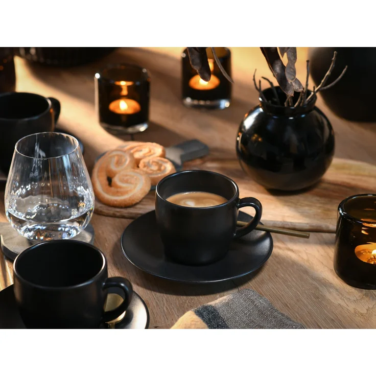 Soft Touch Schwarz, Cappuccinotassen 12-tlg (mo) – Bild 3
