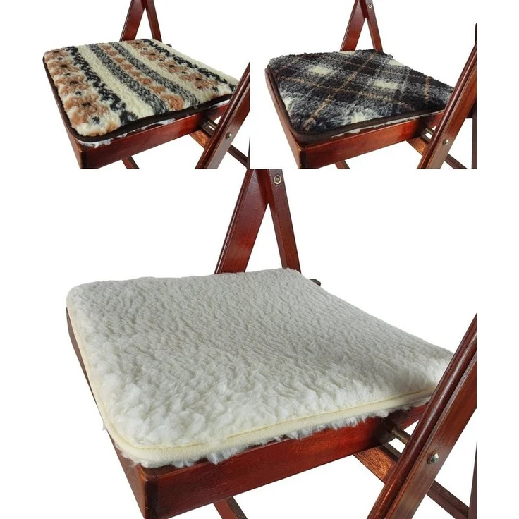 sesua Sitzkissen Lammflor Stuhlkissen 38x38 Wolle Lammkissen Wollkissen Kissen – Bild 1