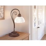 Reality|Trio Tischleuchte, Landhausstil, rostfarben