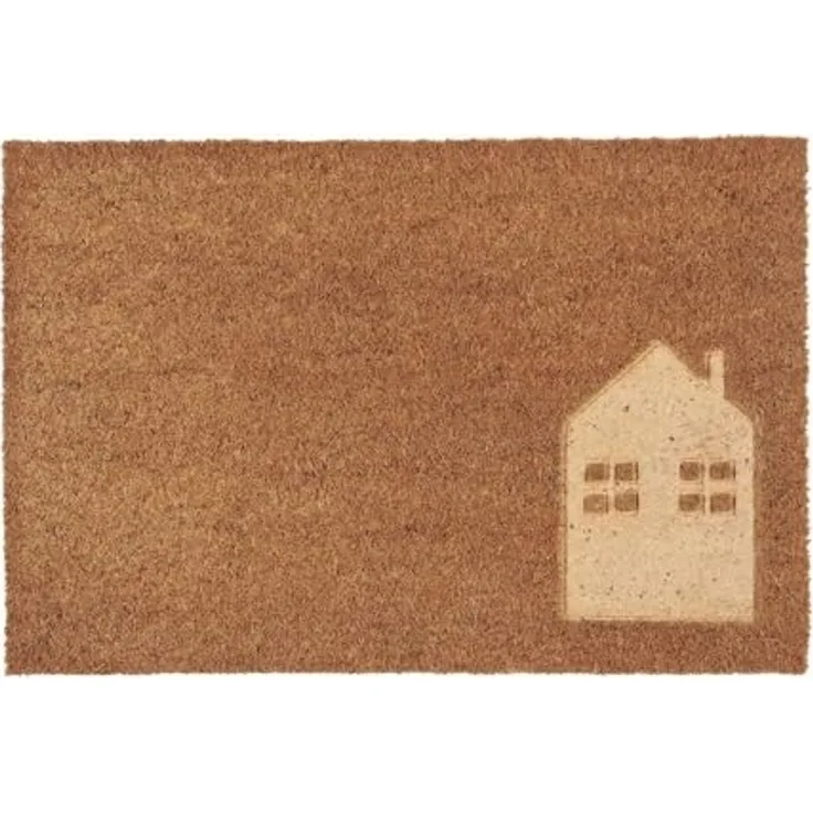 Ib Laursen - Fußmatte Türmatte Fußabtreter Haus Natur Kokos PVC 2807-00
