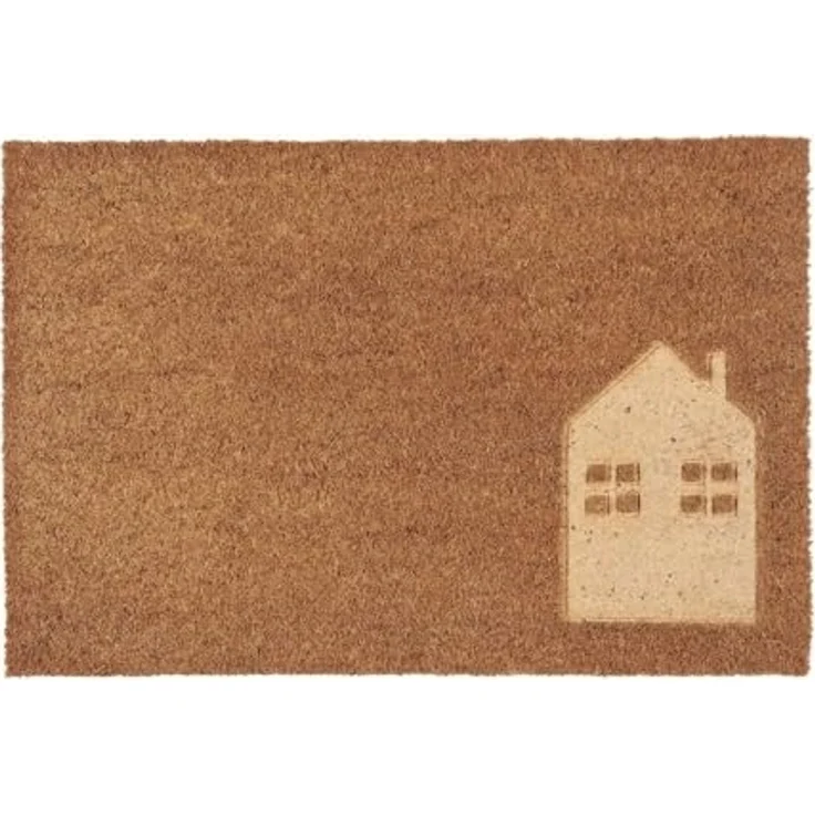 Ib Laursen - Fußmatte Türmatte Fußabtreter Haus Natur Kokos PVC 2807-00 – Bild 1