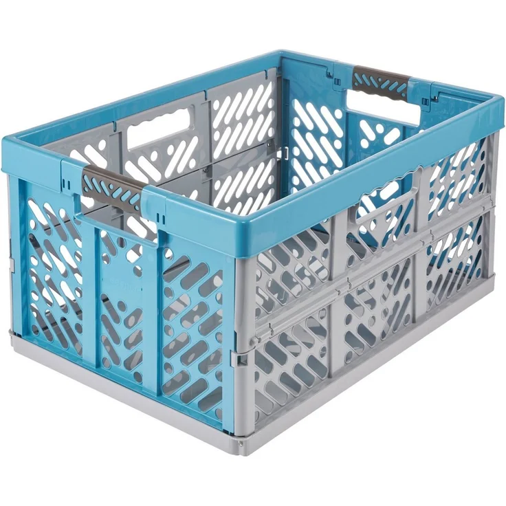 keeeper Stabile Profi-Klappbox mit Soft-Touch Griffen, 54 x 37 x 28 cm, Ben Eco Line, Blau (Eco Sky Blue ) – Bild 1