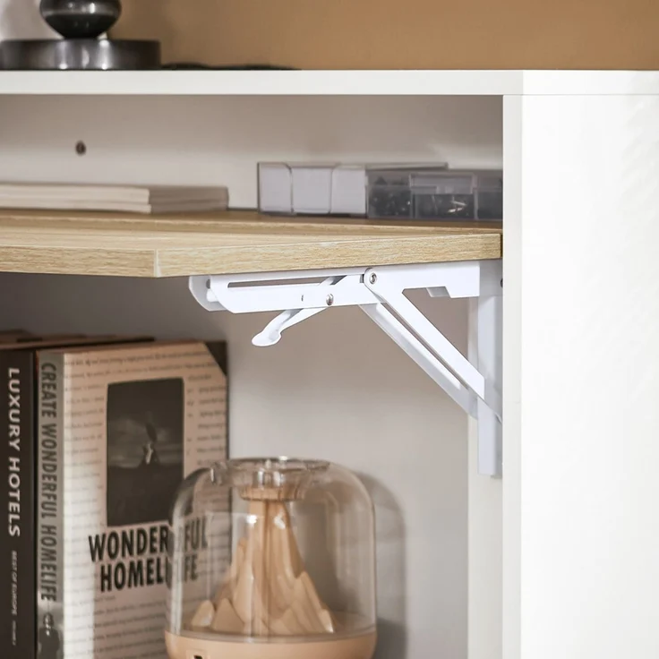 SoBuy FWT104-WN Schreibtisch, Spanplatte, Melamin, Weiß, 70 x 85 x 57 cm – Bild 8