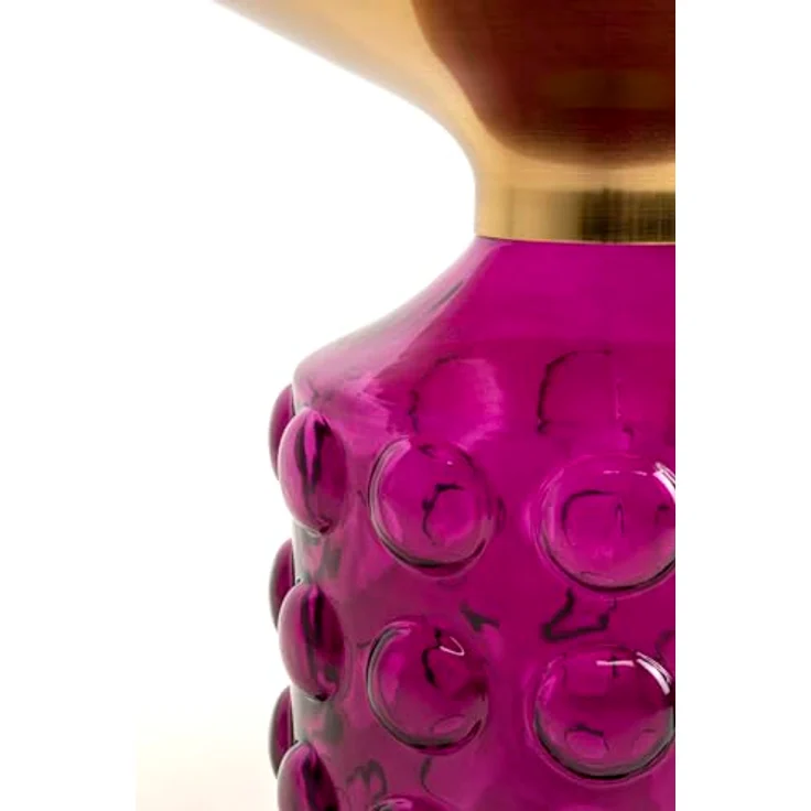 Kare Design Beistelltisch Lola Lila, lila, rund, Durchmesser 35 cm, Glassockel, Couchtisch, Wohnzimmer, Nachttisch – Bild 5
