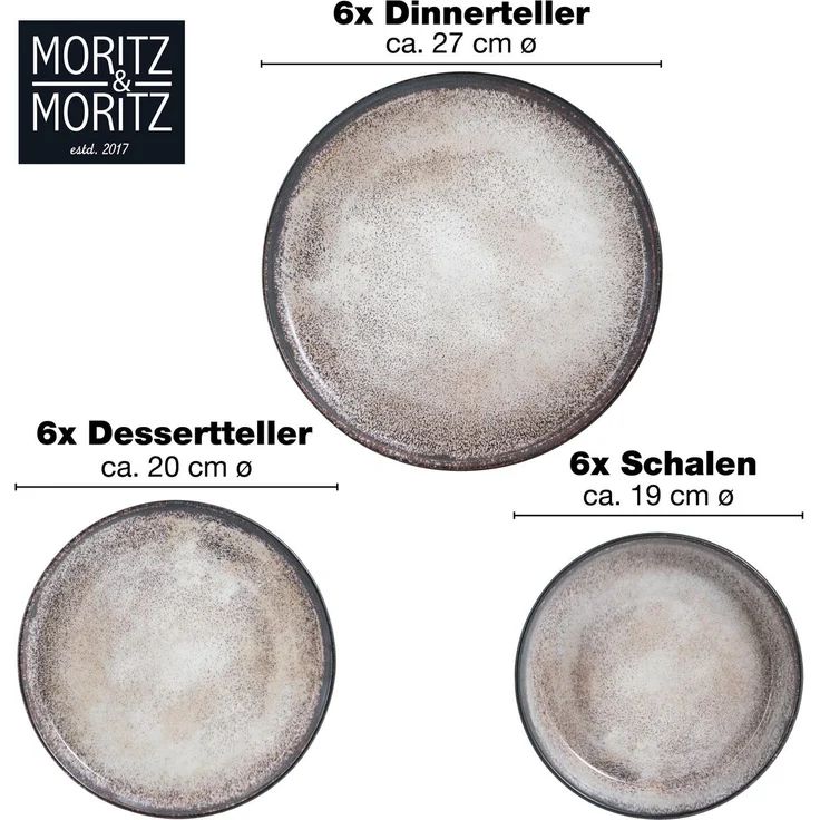 Moritz & Moritz VIDA 18tlg Geschirrset Beige – Bild 5