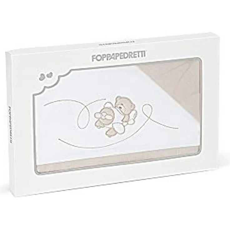 Foppapedretti Babyfly, Bettwäscheset, 120 x 80 x 0,2 cm, 600 g, weiß/beige – Bild 1
