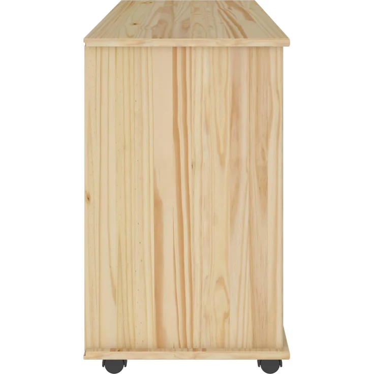 vidaXL Rollschrank Mit Rad Braun 100 x 39 x 65,5 cm Massivholz Kiefer 42032399 – Bild 5