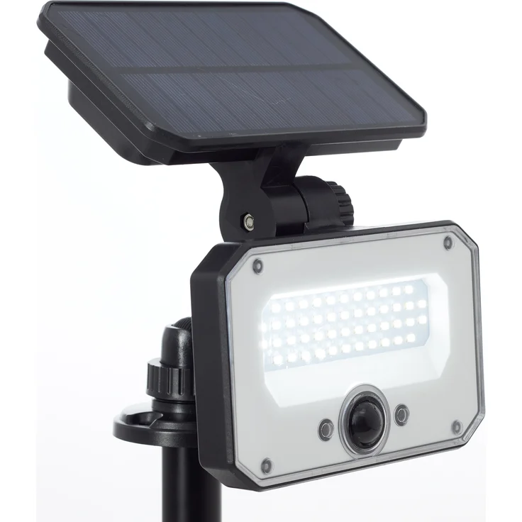 Brilliant LED Solarleuchte Joplin LED Außenspießleuchte, Solar, 54 cm, 1100 lm, 4100 K, schwarz – Bild 9