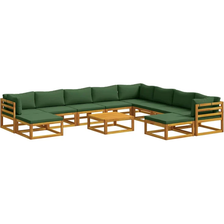 vidaXL Sofa-Set 11 stk. Natur Massivholz Akazie 3417262 – Bild 2