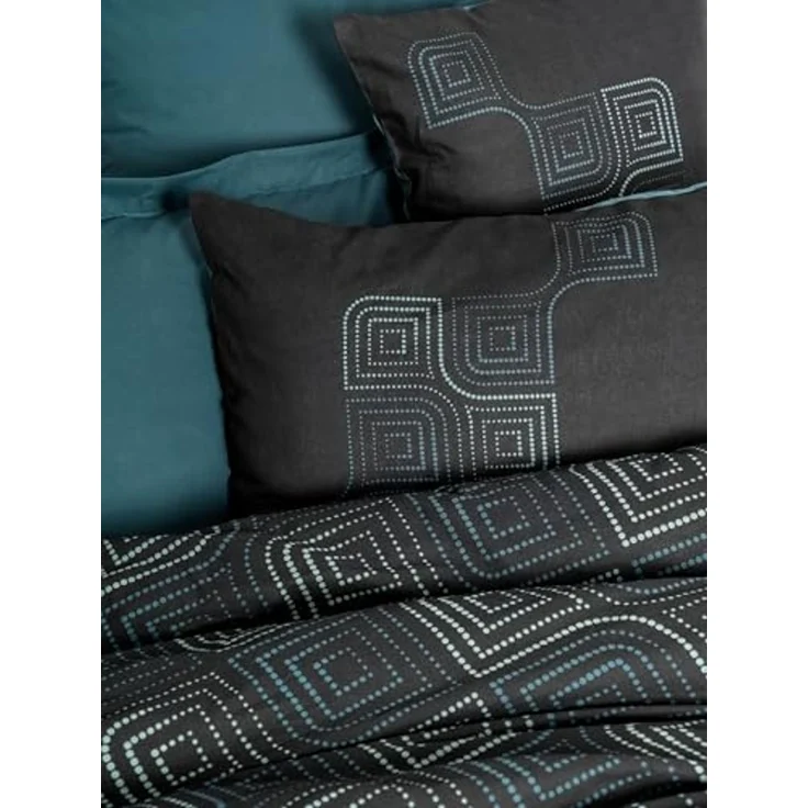 L'Essentiel Maison Bettwäsche Set Relax Petrol Blau, Ranforce, 2 teilig, 100% Baumwolle Ranforce – weich, atmungsaktiv & hautfreundlich – Bild 2