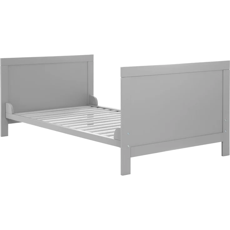 roba Gitterbettt 70 x 140 - 3-fach höhenverstellbar - 3 Schlupfsprossen - Babybett umbaubar - Holz taupe – Bild 2