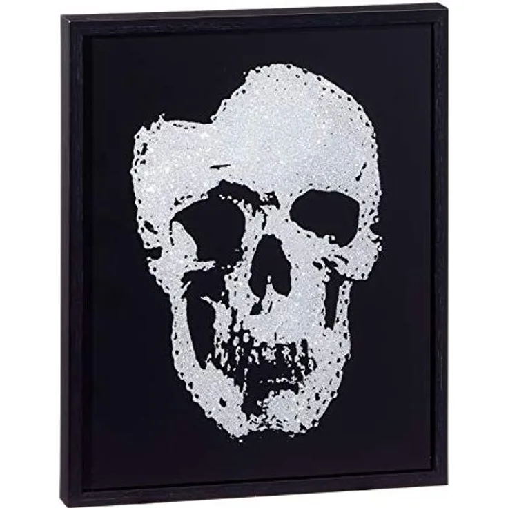 HTI-Living Totenkopf Wandbild Glitzer klein