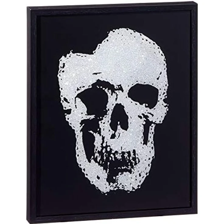 HTI-Living Totenkopf Wandbild Glitzer klein – Bild 1