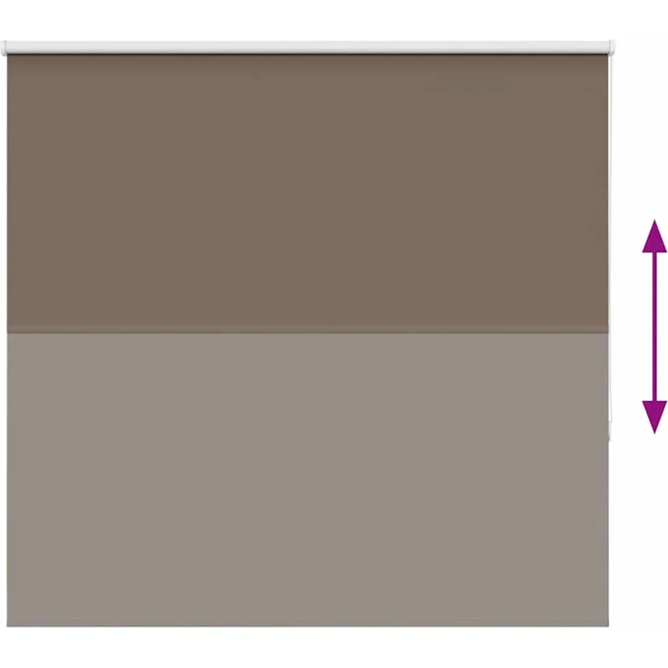 vidaXL Verdunkelungsrollo Kaffeebraun 155x130cm Stoffbreite 151,6cm 4010983 – Bild 4
