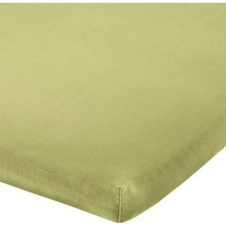 Erwin Müller 'Freising' Spannbettlaken, Gummizug: Rundumgummi, 1 Stück, Elasthan-Jersey-Stretch Uni, Lindgrün, Topper | 90x190 - 100x220 cm – Bild 6