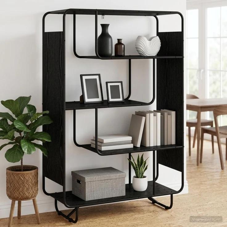 vidaXL Highboard Schwarz Eichen-Optik 93.5 x 37.5 x 144 cm 8007948 – Bild 1