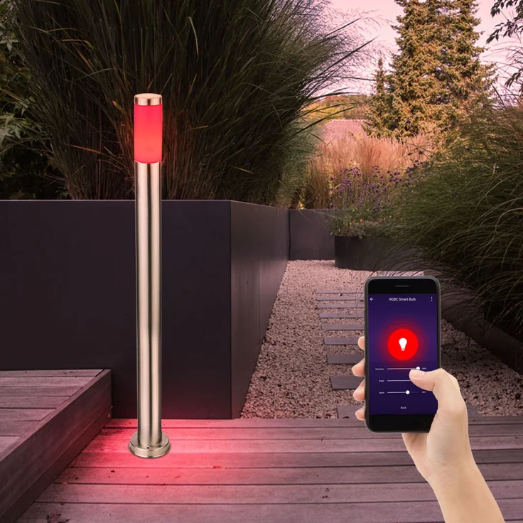 RGB LED Außen Standleuchte mit App- und Sprachsteuerung – Bild 3