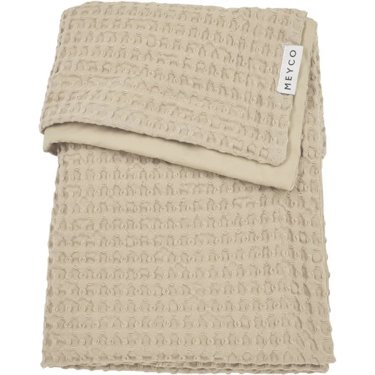 Meyco Waffel Babydecke - 75 x 100 cm - Sand Braun – Bild 1