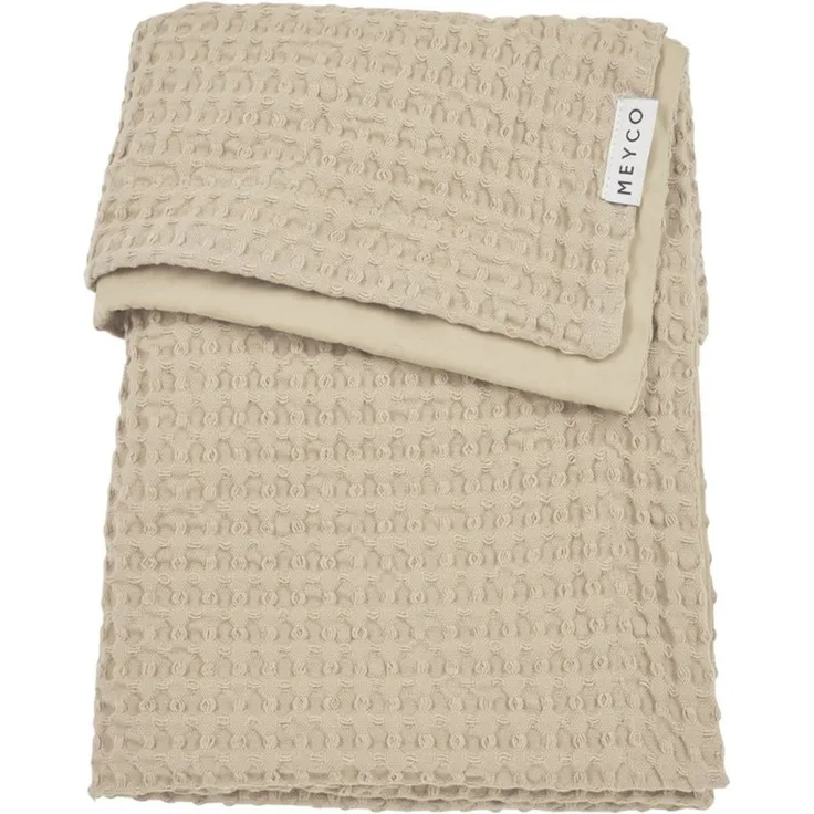 Meyco Waffel Babydecke - 75 x 100 cm - Sand Braun