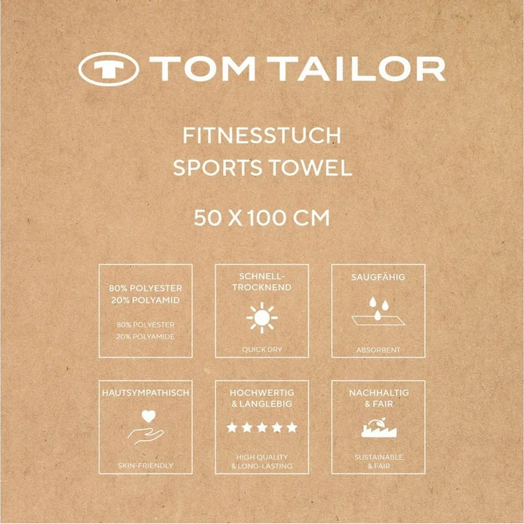 TOM TAILOR HOME Sporthandtuch Fitnesstuch COLOR BATH, Microfaser (1-St), Logo Prägung, Mikrofaser, weich, schnell trocknend – Bild 4