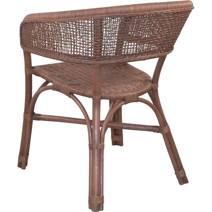 Schöner Rattansessel, Rattanstuhl handgeflochten, braun – Bild 2
