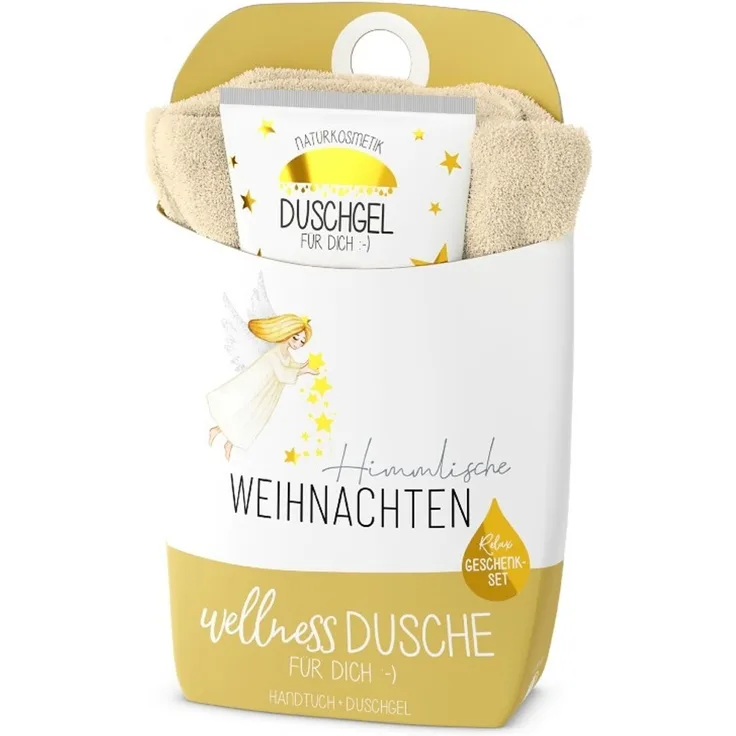 Wellness-Dusche Geschenkset Duschgel Handtuch Weihnachten la vida Engel 108174
