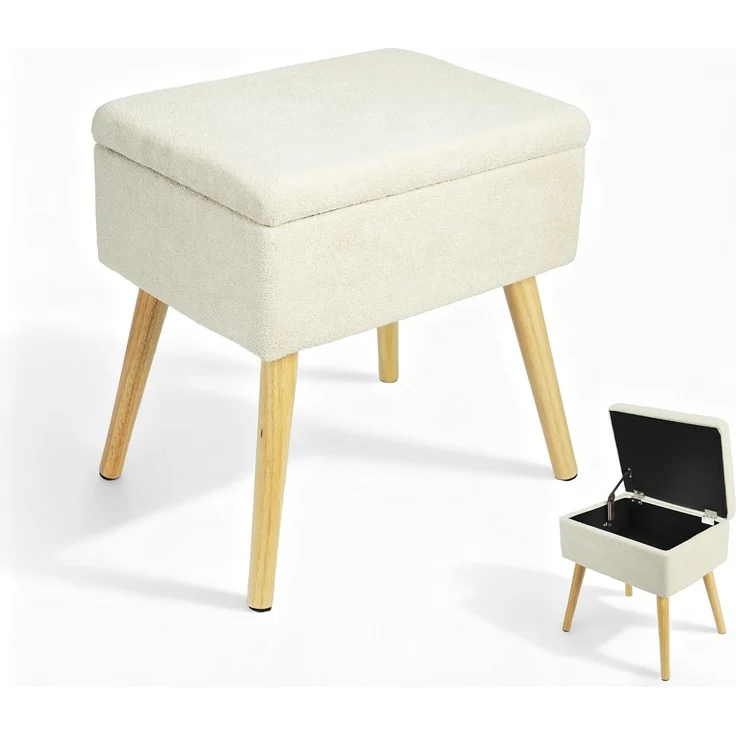 Zedelmaier Hocker Hocker schminktisch Fußhocker Schminkhocker Polsterhocker (ZD3645) – Bild 5