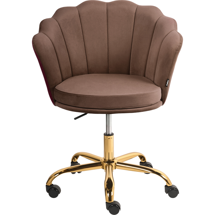 Schreibtischstuhl MONTICELLO Samtstoff Braun – Bild 4