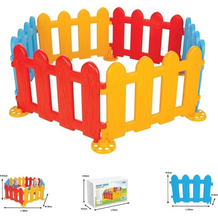 Pilsan Spielzaun, Plastikzaun, Laufgitter 06203, 6 Elemente 72,5 x 51,5 x 3,8 cm