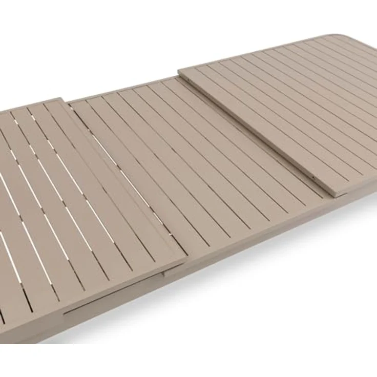 IDIMEX Sunny Gartentisch, Champagner, Aluminium, ausziehbar von 150 auf 200 cm, wetterfest und pflegeleicht – Bild 7