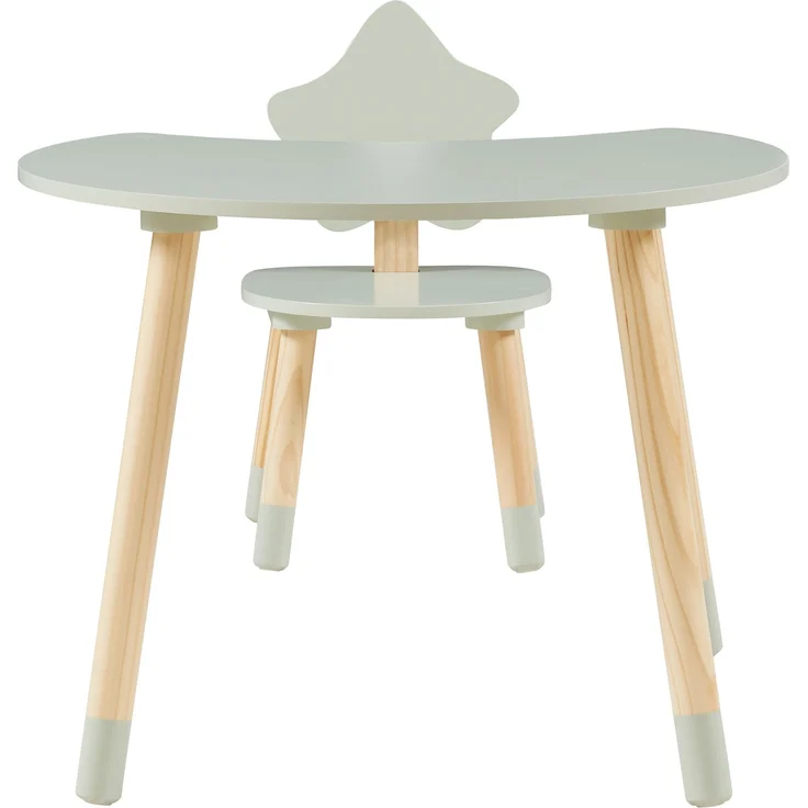 Kinderschreibtisch mit Stuhl Lallega Mond- und Stern-Design Mintgrün [en. casa] – Bild 6