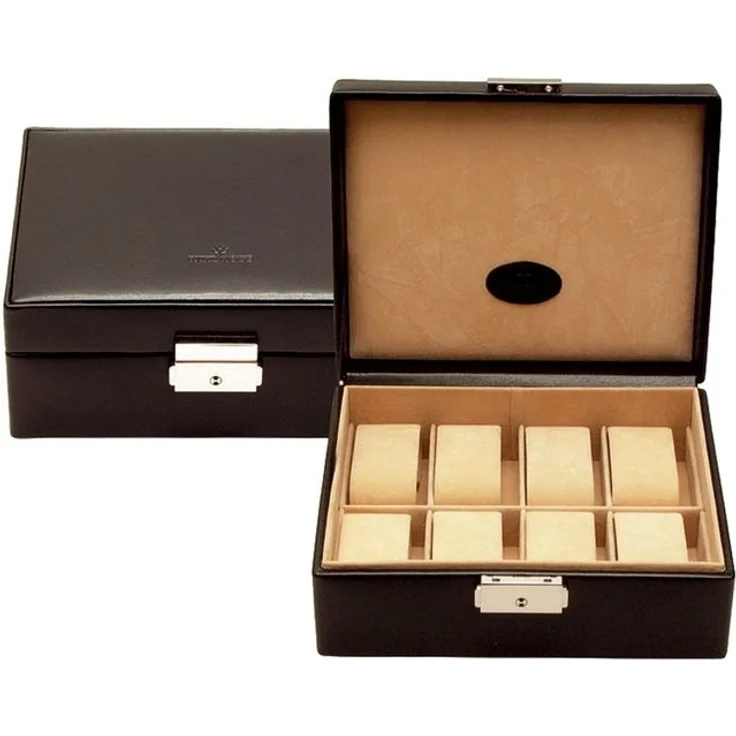 WINDROSE Uhrenbox Merino, 803679.08, Uhrenaufbewahrung, Uhrenetui, max.ØUhren 34mm, Armbanduhr,Geschenkidee – Bild 2