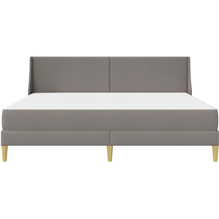 vidaXL Bettgestell mit Matratze Taupe 180 x 200 cm Polyester 3414752 – Bild 6