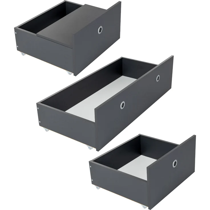 arthur berndt Jugendzimmer-Set Alessio, (Set, 4-tlg, Kleiderschrank mit Schubfächern, Regalelement, geräumiger Auszug), mit Melamin-Oberfläche – Bild 5