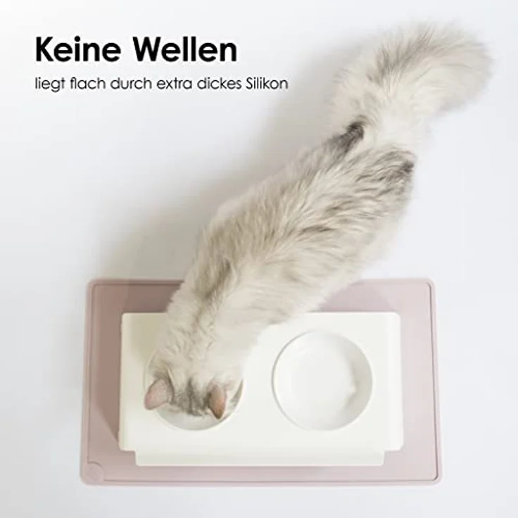 LucyBalu Napfunterlage SQUARE (50 x 29 cm), für Katzen, verschiedene Farben, lebensmittelechtes Silikon – Bild 4