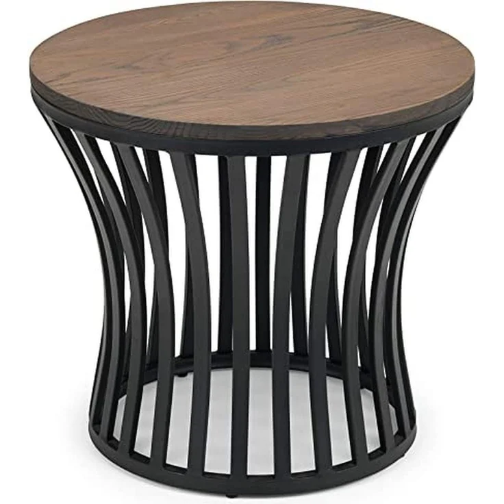 Julian Bowen Washington Beistelltisch, Mokka-Ulme und schwarz