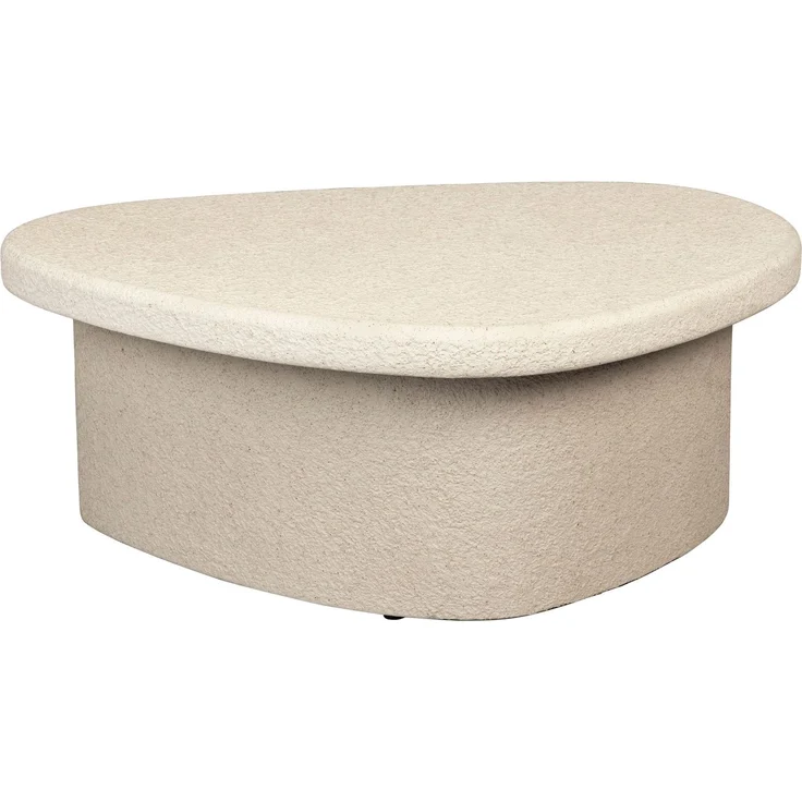 DutchBone Couchtisch Veda aus recyceltem Marmor, organisch, Beige 74x49x28 cm – Dutchbone – Bild 1