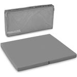 Hauck Klappmatratze Sleeper SQ, 90 x 90 x 5 cm, Reisebett Laufstall Matratze, Klein Zusammenklappbar, mit Tragetasche, aus Schaumstoff, Grau